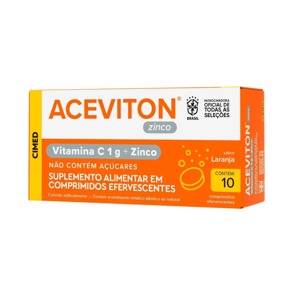 Aceviton Zinco Vitamina C + Zinco 10 Comprimidos Efervescentes
